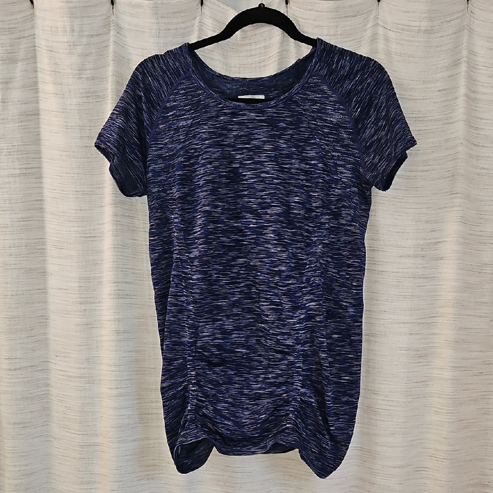Athleta Navy/Heather Short Sleeve Tee Size L